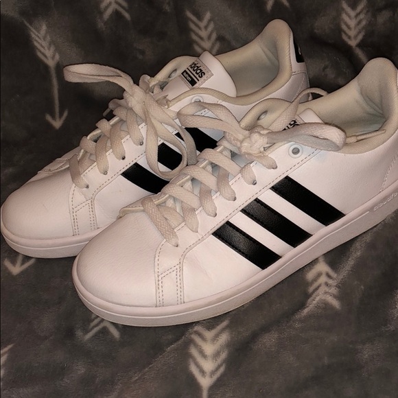 Adidas Superstar Cloudfoam Shoes Black and White - Picture 2 of 4